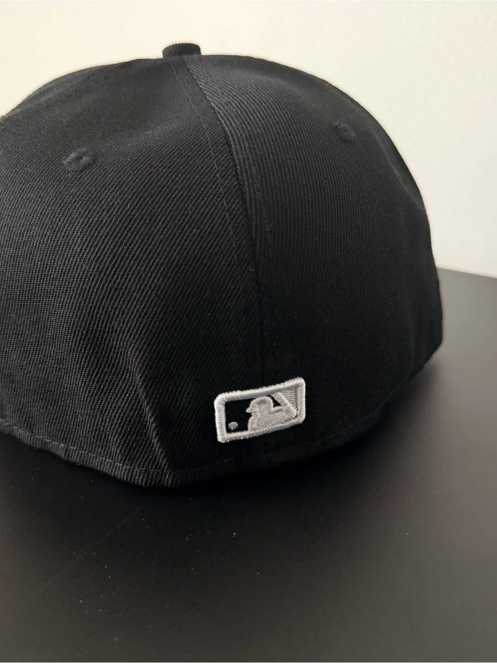New Era Black Fitted Cap with White NY Embroidery